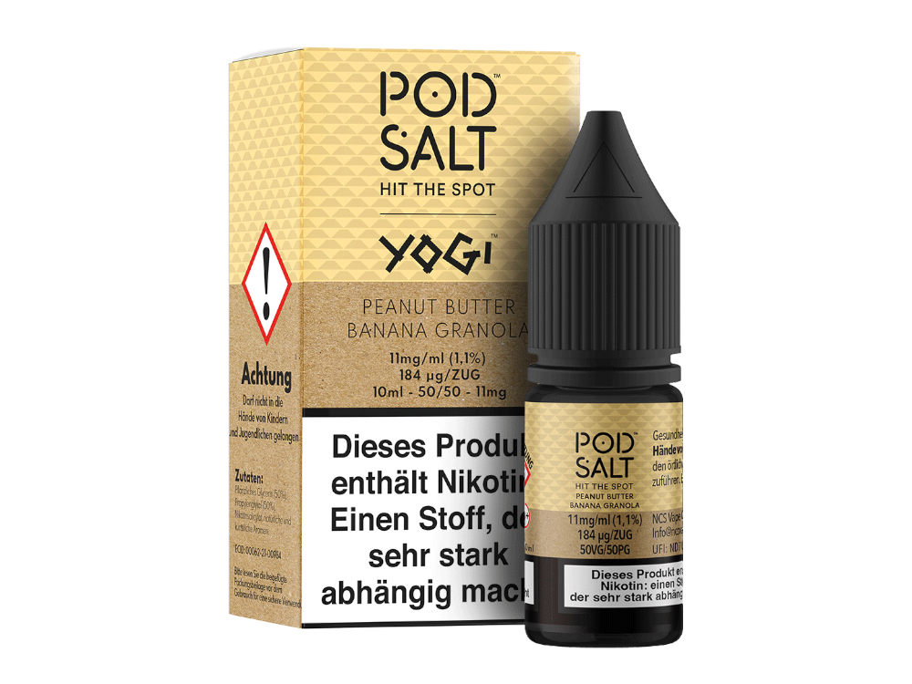 Pod Salt Fusion - Peanut Butter Banana Granola - Nikotinsalz Liquid