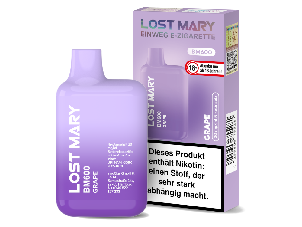 Lost Mary - BM600 Einweg E-Zigarette - 20mg/ml