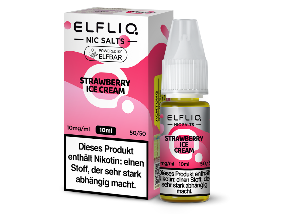 ELFLIQ - Strawberry Ice Cream - Nikotinsalz Liquid