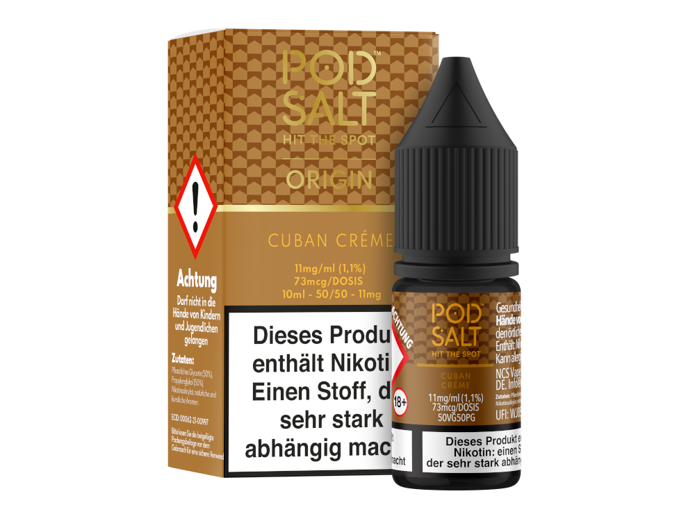 Pod Salt Origin - Cuban Creme - Nikotinsalz Liquid